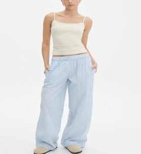 Wholesale Price Straight Casual <b>Trousers</b> Custom Print Women Long Cotton Design Solid Color <b>Trouser</b> High Waist Women Pant/<b>Trouser</b> - Product Image 3