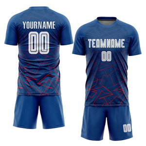 เสื้อฟุตบอลดีไซน์ล่าสุดสำหรับทุกเพศ ผลิตจากโพลีเอสเตอร์ 100% พิมพ์ลายแบบซับลิเมชั่น รับสั่งทำชื่อทีมและชุดยูนิฟอร์มส่วนตัว - Product Image 3