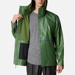 VANEK INTERNATIONAL Unisex Color Blocking <b>Racer</b> <b>Jacket</b> Zipper Front Waterproof Windproof Breathable Sporty Hooded Fleece Quilted - Product Image 5