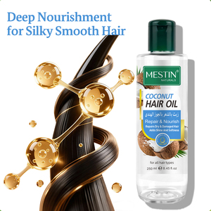 Olio per <span class=keywords><strong>Capelli</strong></span> al Cocco Mestin 250ml, Ripara e Nutre i <span class=keywords><strong>Capelli</strong></span> Secchi e Danneggiati, Aggiunge Lucentezza e Morbidezza, Trattamento Condizionante Profondo - Product Image 2
