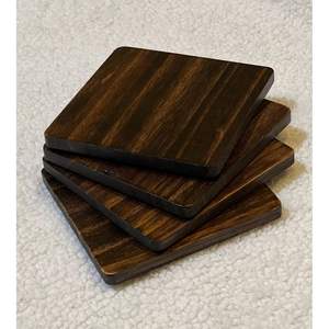 แผ่นรองแก้วไม้กระถินเทศ ยี่ห้อ Premium RR ENTERPRISES สำหรับเสิร์ฟชา กาแฟ และเครื่องดื่ม ปกป้องพื้นผิวโต๊ะ ผลิตในอินเดีย - Product Image 1