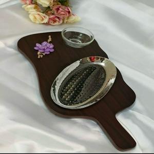 Elegante Plato de Madera de Lujo para Aperitivos con Tazones para Servir, Ideal para Fiestas, K S Exports - Product Image 1