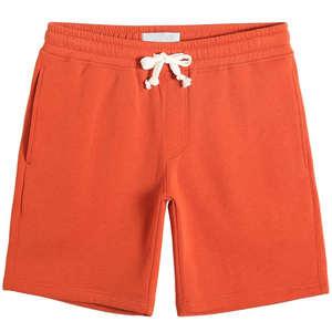 Shorts de bain et de sport en molleton bleu uni pour homme avec cordon de serrage - Product Image 4