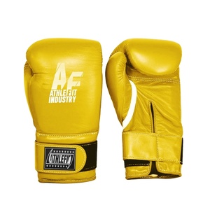 Gants de combat professionnels couleur personnalisée Design de boucle de crochet gagnant Logo personnalisé en cuir véritable pour les arts martiaux et la boxe - Product Image 1