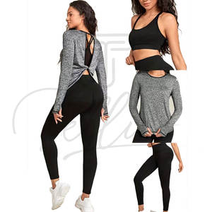 Nuevo Conjunto de Yoga de 3 Piezas Transpirable de Talla Grande para Mujer, Diseño de Última Moda, Unisex, Alta Calidad, Venta al por Mayor, Secado Rápido, Cintura Elástica - Product Image 4