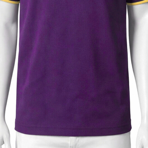 Chemise décontractée pour homme à manches courtes en jersey respirant, couleur unie, imprimée par transfert thermique, avec col et poignets contrastants, 180g - Product Image 5