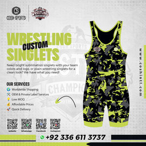 Combinaison de lutte personnalisée de luxe avec logo personnalisé, vêtements de sport par sublimation, combinaison de musculation pour jeunes, combinaison de lutte pour hommes - Product Image 6