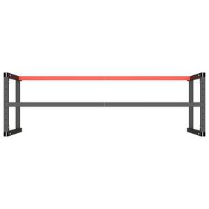 Marco de banco de trabajo de metal negro mate y Rojo mate 70,9 "x 22,4" x 31,1 "Marcos de muebles - Product Image 6