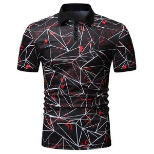 เสื้อโปโลผู้ชายระบายอากาศได้ดี ทรงเข้ารูป เสื้อโปโลผู้ชาย พิมพ์ลายแบบซับลิเมชั่น เสื้อโปโลผู้ชาย สีบล็อก - Product Image 1