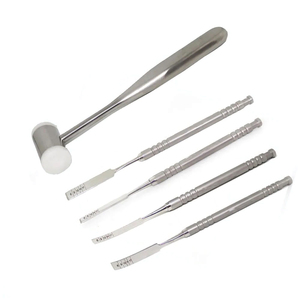 Ciseaux dentaires droits et courbés, ensembles d'osteotomes, instruments chirurgicaux, outils de sculpture osseuse dentaire - Product Image 6