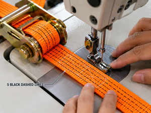 Sangle d'arrimage à cliquet robuste en polyester 50 mm 3000 kg pour la logistique et la fixation de marchandises, impression personnalisée, fournisseur OEM - Product Image 3