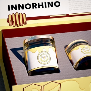 Juego de Cajas de Regalo para Tarros de Miel Biodegradables y Seguros para Alimentos, con Cierre Magnético, Espuma Rígida de EVA, 2-3 Tarros de Vidrio, Logotipo OEM, Laminación Mate de Lujo - Product Image 4
