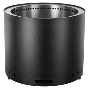 Brasero sans fumée en acier inoxydable avec cendrier amovible, 15,4 po H x 19,3 po D, pour brûler du bois - Product Image 1