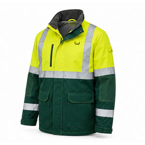 Comfort Fit <b>Working</b> Jacket High Visibility Reflective <b>Waterproof</b> With Multi Pocket Design For Professional Workwear Use - Product Image 2