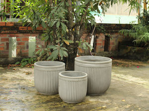 Handmade Modern Natural Finish Concrete <b>Flower</b> <b>Pots</b> & <b>Planters</b> for Garden & Floor Use Customizable Eco-Friendly & Durable - Product Image 4
