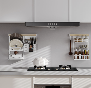 Estante de Almacenamiento de Cocina Moderno de Metal para Montar en la Pared, de Doble Nivel, Impermeable, Organizador Multifuncional, Ahorro de Espacio - Product Image 1