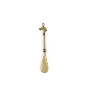 Cuchara para zapatos vintage con cabeza de caballo, tamaño mediano, de latón francés fundido, estilo ecuestre, para el cuidado de calzado en el recibidor y el cuarto de servicio. - Product Image 5