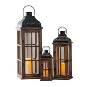 Lanterne à bougie en bois avec poignée, style ferme vintage, lanterne décorative en bois pour décoration intérieure, présentoir suspendu pour table - Product Image 6