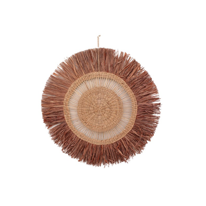 Cesta de pared redonda vintage de junco marino al por mayor, decoración de pared artesanal vietnamita - Product Image 1