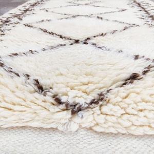 Custom Hand made fluffy shaggy New Zealand <b>wool</b> long pile no shedding thick <b>Wool</b> Moroccan area rug carpet - Product Image 5