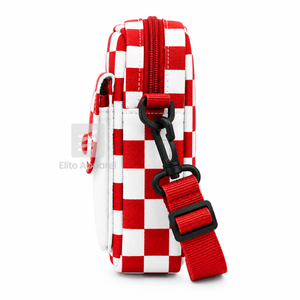 Custom Delta Sigma Theta Sorority Crossbody <b>Bag</b> with Embroidered Logo Front red <b>White</b> button Closure Casual Daily use for Female - Product Image 4