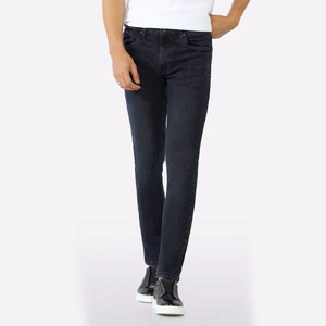 Jeans skinny stretch pour homme de haute qualité, couleur noir foncé, pantalon en denim essentiel et polyvalent pour un usage décontracté, jeans en denim haut de gamme pour homme - Product Image 1