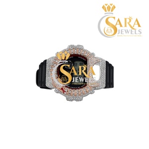 Reloj de Lujo con Diamantes Moissanite VVS en Oro Rosa, Correa de Caucho, Diseño Iced Out, Excelente Calidad, Disponible a Precio Accesible - Product Image 4