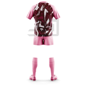 Ensemble d'uniformes de rugby personnalisés, maillot et short sublimés, vêtements de sport respirants, broderie 3D, écologiques, pour les professionnels - Product Image 1