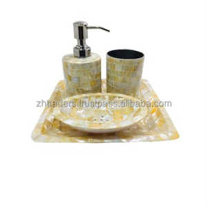 Ensemble d'accessoires de salle de bain de luxe moderne en nacre de haute qualité, personnalisé, sept pièces, pour la maison, l'hôtel, le restaurant - Product Image 5