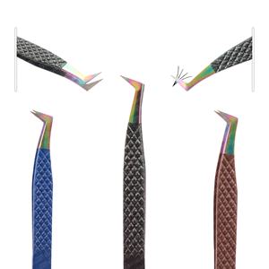 Pinzas para Extensión de Pestañas de Volumen, Pinzas Profesionales para Extensión de Pestañas, Punta de Precisión Anti Fatiga, Herramientas de Belleza del Fabricante - Product Image 2