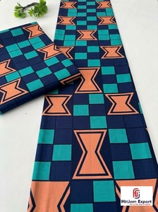 Tissu Popeline Léger 100% Polyester Imprimé Wax Ankara du Ghana de Qualité Supérieure, Fabrication Textile Personnalisée OEM ODM pour la Mode et l'Habillement - Product Image 2