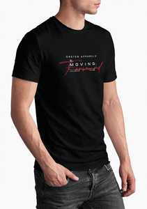 เสื้อยืดคอกลมแขนสั้นสีดำสำหรับผู้ชายพิมพ์ลายตัวอักษรเสื้อลำลอง - Product Image 4