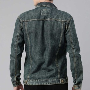 <b>Men's</b> Denim Jacket Hooded Waterproof Windproof Streetwear Winter Style Zipper Closure Solid Color - Product Image 3
