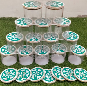 ภาชนะใสสำหรับใส่ขนมบิสกิตขนมทรงกลมดีไซน์ใหม่กล่องใสพร้อมฝาหอยมุกสำหรับเก็บอาหาร - Product Image 5