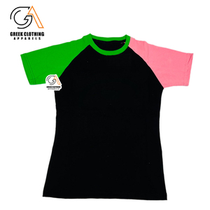 Camiseta de cuello redondo con letras griegas Alpha Kapa de algodón de primera calidad, camiseta de hermandad Alpha Kapa. - Product Image 2