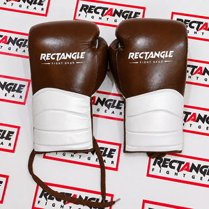 Gants de boxe rectangulaires à lacets, équipement d'entraînement professionnel pour le combat et le sparring, en cuir véritable, fabriqués à la main, pour adultes. - Product Image 4