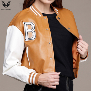 Custom Contrast Color Good Supplier Highest Quality New Trendy Product Unique Design Autumn College Baseball Varsity Jackets - Product Image 4