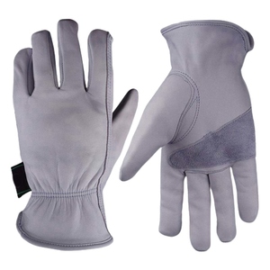 Heavy-Duty Goat Grain Leather <b>Driver</b> <b>Gloves</b> Reflective Safety Features Reinforced Construction General Purpose Abrasion - Product Image 1