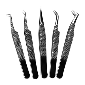 Pince à épiler professionnelle de haute qualité en acier inoxydable, pointe lisse, pince à cils de précision - Product Image 1