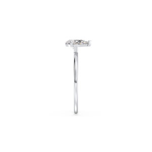 Bague de fiançailles solitaire REYES luxueuse en argent sterling 925 avec moissanite certifiée GRA pour femmes, plaquée or blanc 14 carats - Product Image 6
