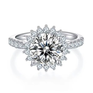 Best Quality Modern Moissanite Diamond <b>Ring</b> Cushion Cut 18K <b>Gold</b> Plated <b>Ring</b> for Engagement Wedding and Gifts for Sale - Product Image 1