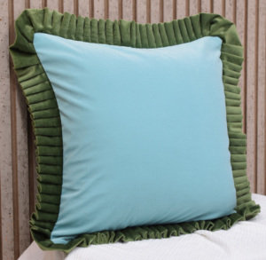 Housse de coussin en velours à volants personnalisée, luxueuse et douce, pour canapé et lit, fournisseur en gros, article tendance - Product Image 3