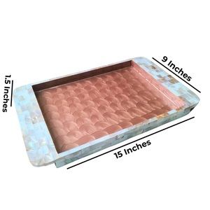 Printed Pattern Enamel Tray Food Safe Enamel Serving Tray Durable Enamel Metal Tray Enamelware Table Serving Tray - Product Image 3