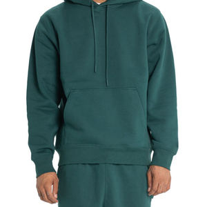 Men's <b>Black</b> Hooded <b>Sweatshirt</b> Regular Fit Solid Color Casual Pullover Cotton Knitted Autumn Wear - Product Image 4