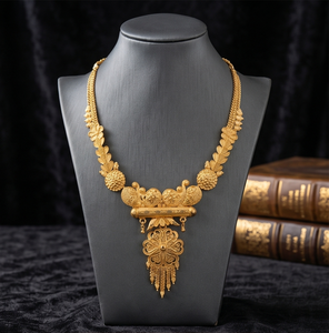 Divyoro Gold Plated <b>Copper</b> Alloy Short Adjustable Pendant Necklace Floral Design Snake <b>Chain</b> Classic Style Unisex Jewelry - Product Image 2