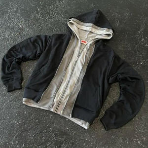 Sudadera con Capucha de Algodón Grueso para Esquí y Nieve, Corte Holgado Unisex, Lavado Ácido, Estilo Vintage - Product Image 4
