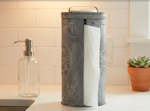 Premium Galvanized Metal Tin <b>Tissue</b> Roll Holder Stand Perfect For Home Kitchen Use Table Use And Bathroom Use Napkin Stand - Product Image 5