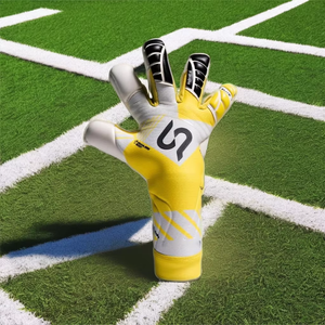 ถุงมือผู้รักษาประตู OEM ผลิตในปากีสถาน ระบายอากาศได้ดี ถุงมือฟุตบอลผู้รักษาประตู รุ่นล่าสุด พร้อม Ako - Product Image 4