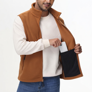 Chaleco de Forro Polar Casual de Primera Calidad para Hombre, Ropa Cómoda para Exteriores, Práctico, con Múltiples Bolsillos, Tacto Suave, Precio Bajo - Product Image 3