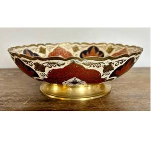 Bol de service décoratif en métal fait main, finition émail bleu, style unique, pour servir des friandises, au prix le plus bas - Product Image 2